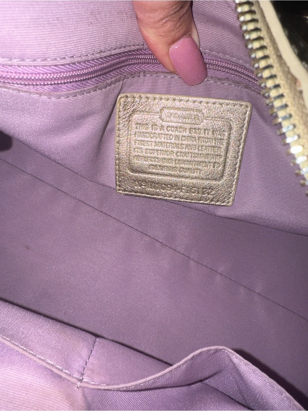 LIKE NEW Coach Bag Beige Signature Stripe Dome with Gold Trim - Gorgeous 🌟 - Picture 9 of 9